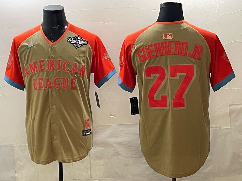 Men 2025 Toronto Blue Jays #27 Guerrero Jr orange Nike MLB Jersey 0022->toronto blue jays->MLB Jersey